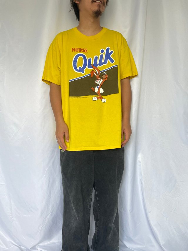 90's Nestie Quik 飲料メーカーキャラクターTシャツ XL