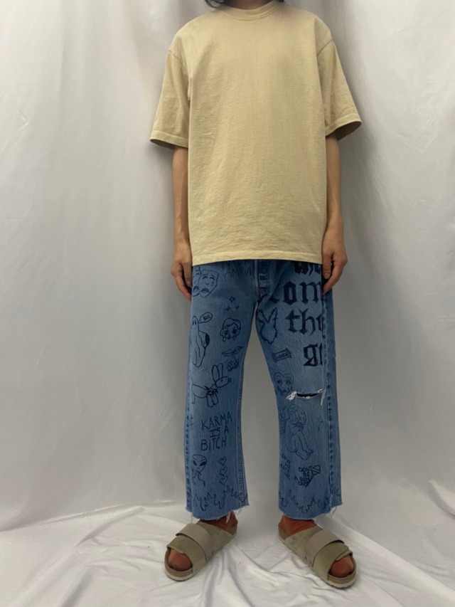 9,306円Levi's 501 hand paint denim pants