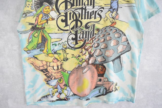 90's The Allman Brothers Band USA製 タイダイ×大判プリント ロックバンドTシャツ XL