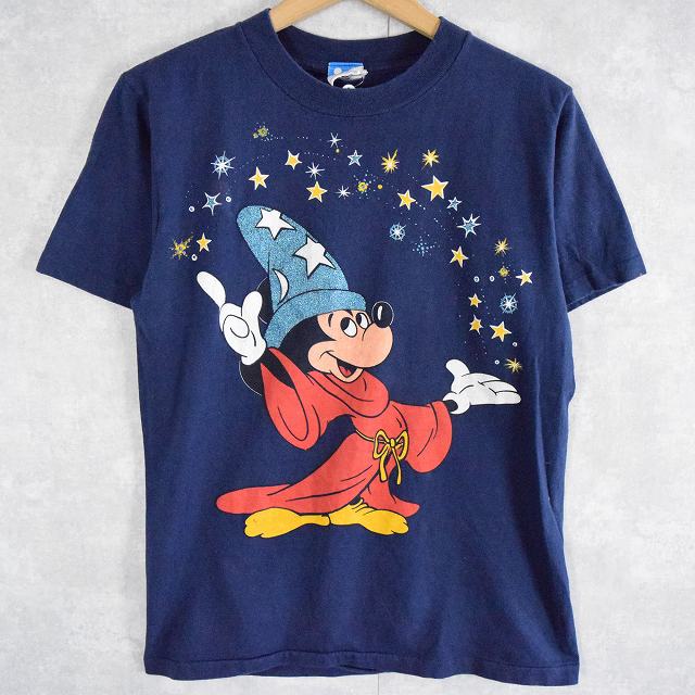 90's Disney USA製 ファンタジアミッキープリントTシャツ M