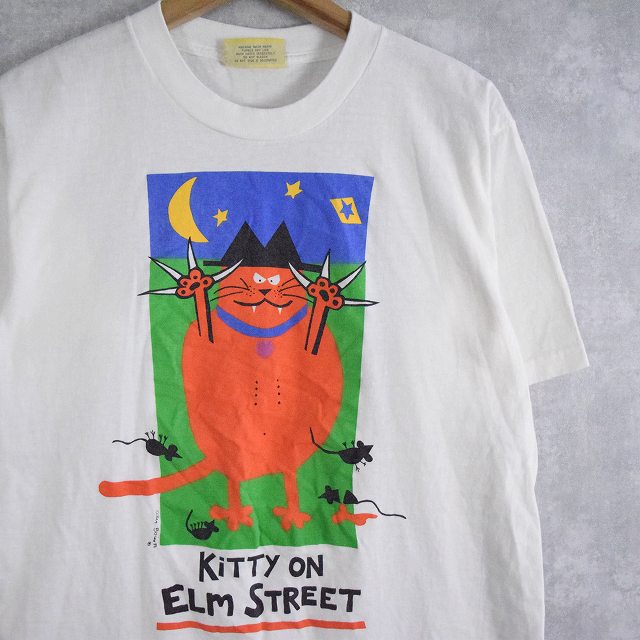 80年代 80s アメリカ製 エルム街の悪夢 パロディ 猫 ヴィテージ古着屋feeet 通販 名古屋 大須 メンズ