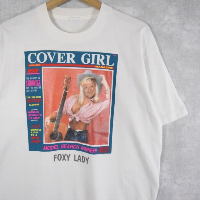 90's FOXY LADY COVER GIRL マガジン風プリントTシャツ