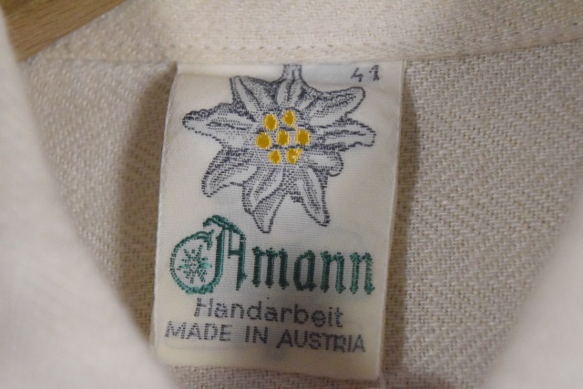 Amann made in Australia リネンプリントチロリンシャツ