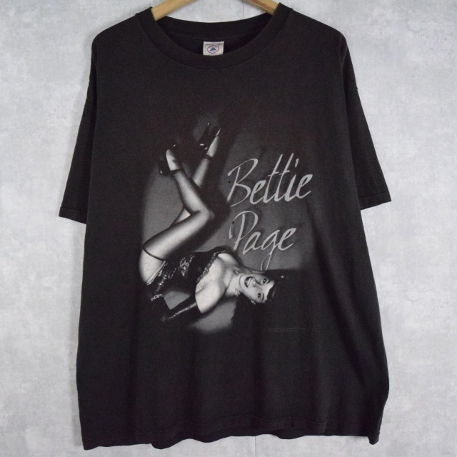 2000 Bettie Page ボンデージ・モデルプリントTシャツ XL