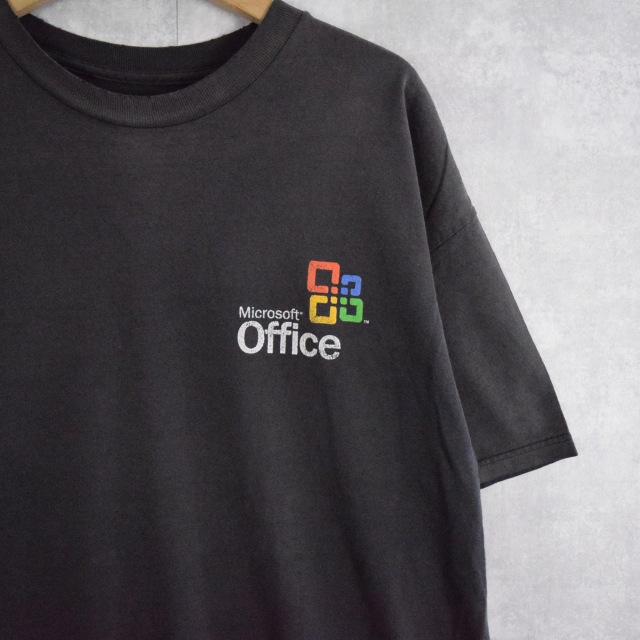 90's Microsoft Office 企業ロゴプリントTシャツ