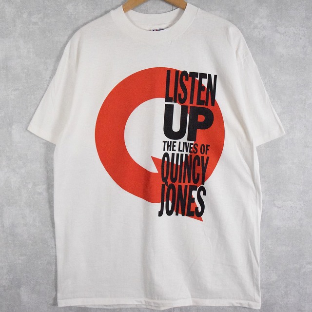 90's QUINCY JONES USA製 ジャズミュージシャン ドキュメンタリー映画Tシャツ DEADSTOCK XL