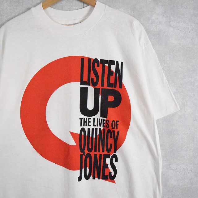 's QUINCY JONES USA製 ジャズミュージシャン ドキュメンタリー映画Tシャツ DEADSTOCK XL