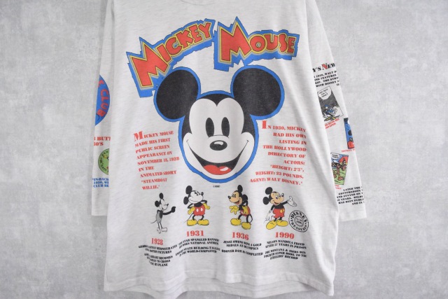 90s 90年代 ディズニー ミッキーマウス ミッキー 総柄 大判プリント 