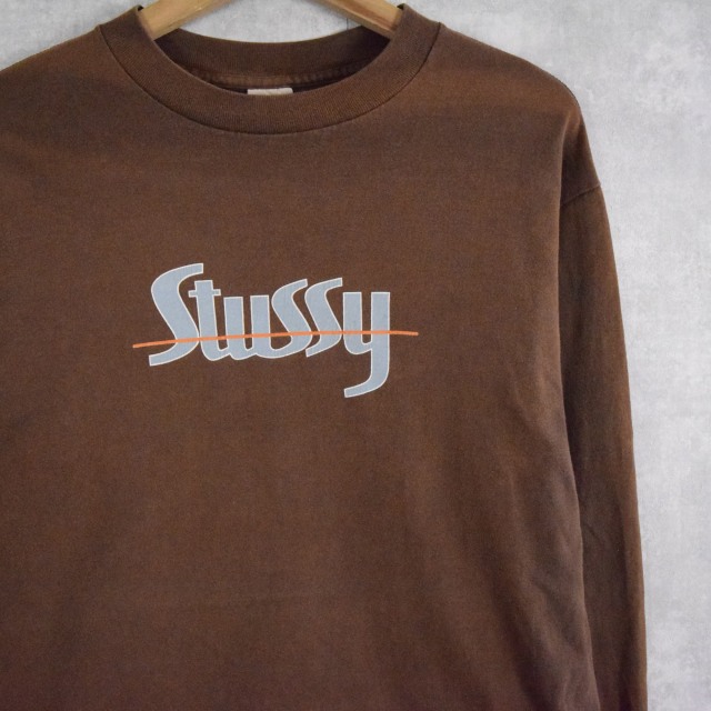90's USA製 STUSSY ロゴプリントロンT L