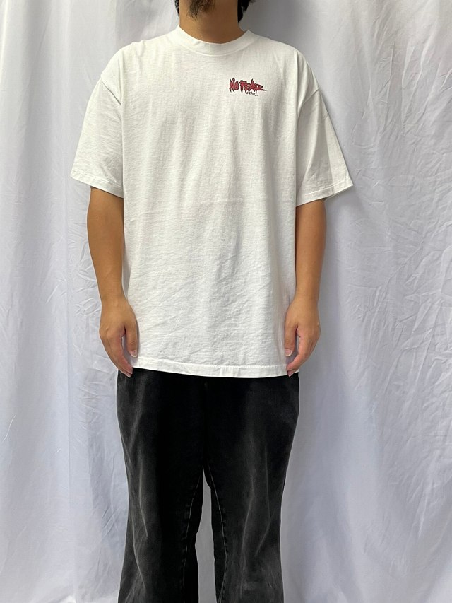 90s USA製 白 プリントTシャツ アメフト NO FEAR vintage