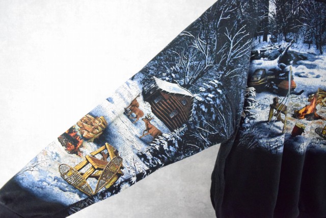 90年代 90s アメリカ製 総柄 アート ブラック 黒 | ビンテージ古着屋Feeet 通販 名古屋 大須 メンズ