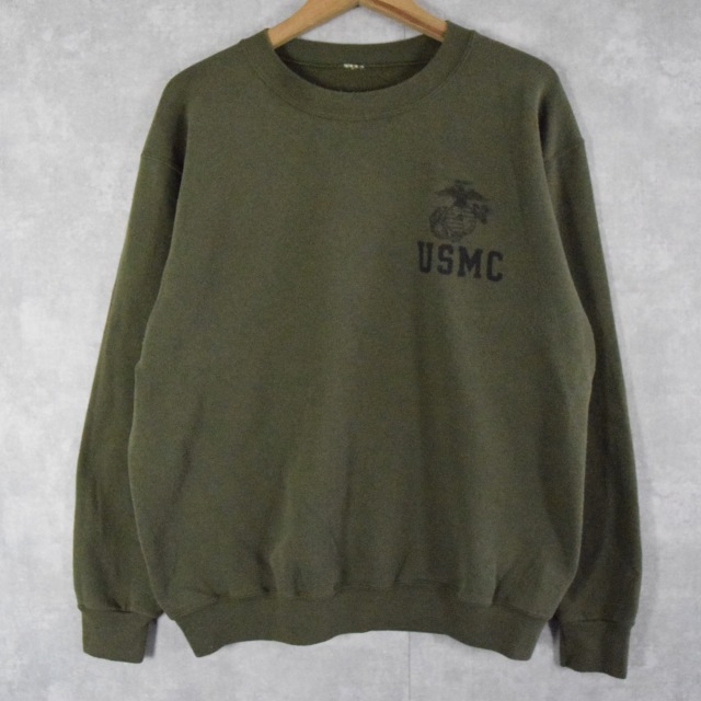 USMC アメリカ海兵隊 プリントスウェットシャツ トレーナー USA製 メンズL /eaa360201