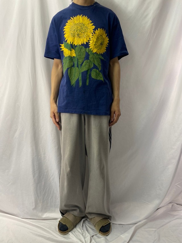 90s ビンテージ 花 フラワープリント 植物 アート Tシャツ 90年代