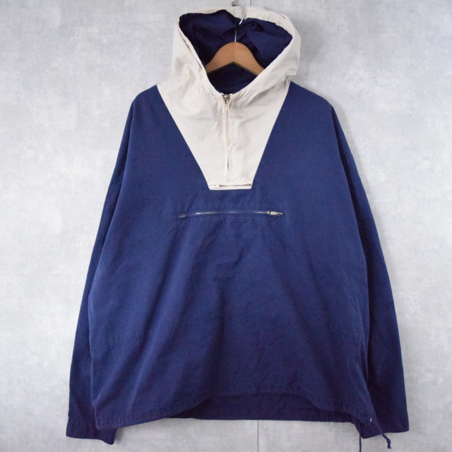 詰替え 90s J.CREW ハーフジップ ハイネック コットン アノラック