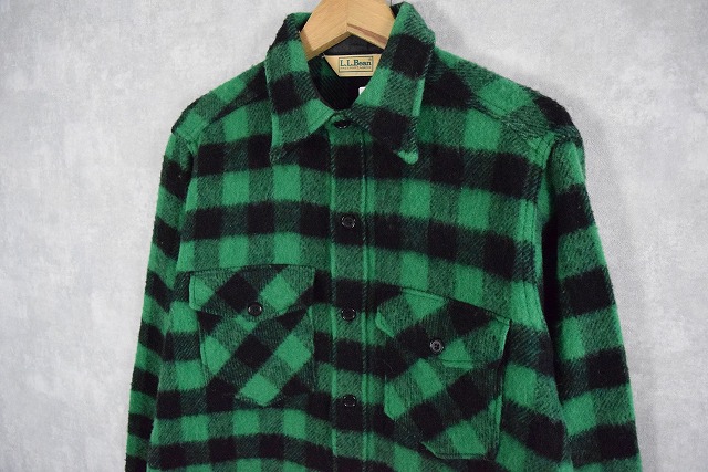 60年代 エルエルビーン L.L.Bean バッファローチェック ウールシャツジャケット メンズS ヴィンテージ /eaa368379