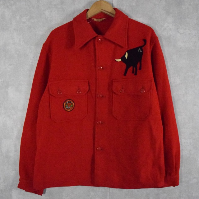 50's BSA フェルトワッペン付き ウールシャツ