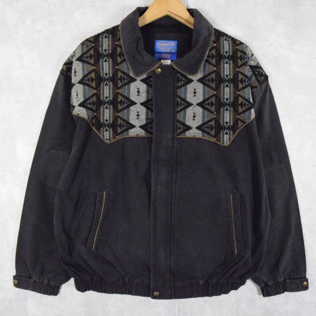 90's USA製 PENDLETON ネイティブ柄 ヨーク切り替え ウエスタンジャケット XL