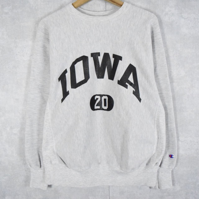 90’S CHAMPION REVERSE WEAVE IOWA CREWNEC