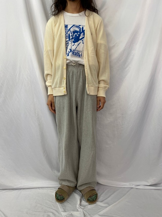 80's Christian Dior USA製 ロゴ刺繍 アクリルニットカーディガン L