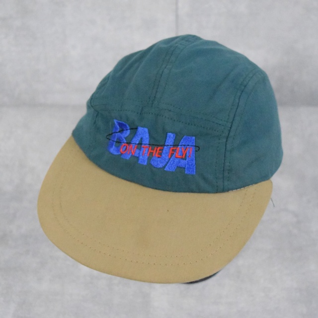 90's〜 ORVIS USA製 "BAJA ON THE FLY!" 2トーン 刺繍入り ジェットキャップ