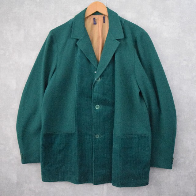 60s〜70sテーラードジャケット グリーン 緑 ビンテージ-