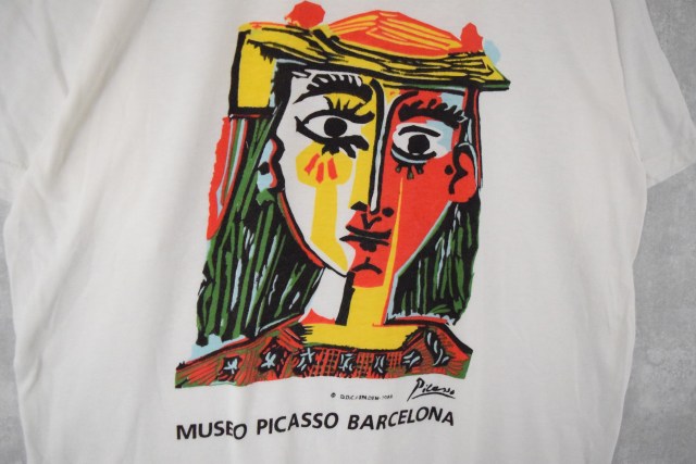 新品 90s PICASSO ピカソ 帽子を被った女の胸像 Tシャツ XL