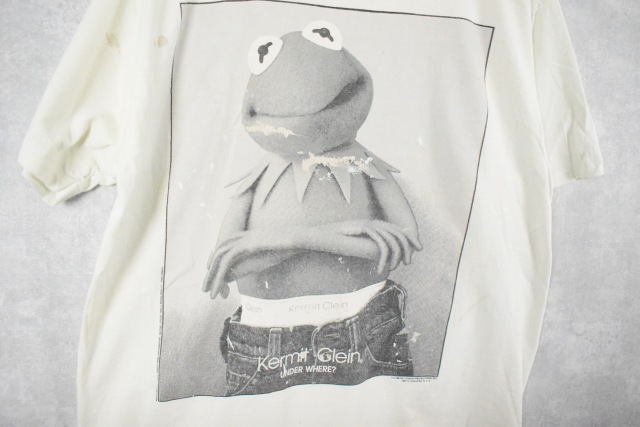 90年代 Changes KERMIT カーミット kermit clein キャラクタープリントTシャツ USA製 メンズL ヴィンテージ /eaa350926