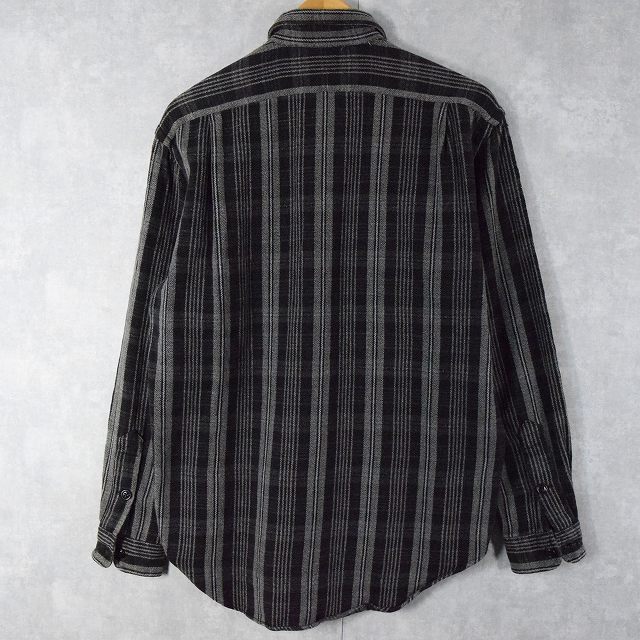 身幅540cm【希少】RRL NATIVE BLANKET SHIRT ネルシャツ ブラック
