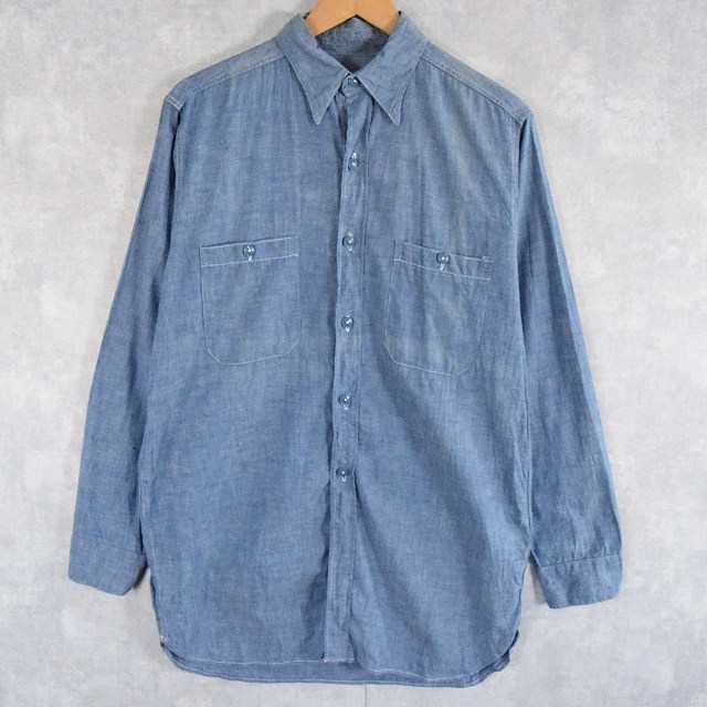 40〜50's USN シャンブレーシャツ SIZE15