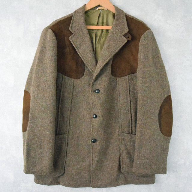 Harriss Tweed×Eddie Bauerのテーラードジャケット XL-