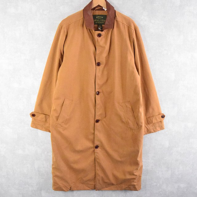 【SALE】 ORVIS レザー切り替え ウールライナーコート L