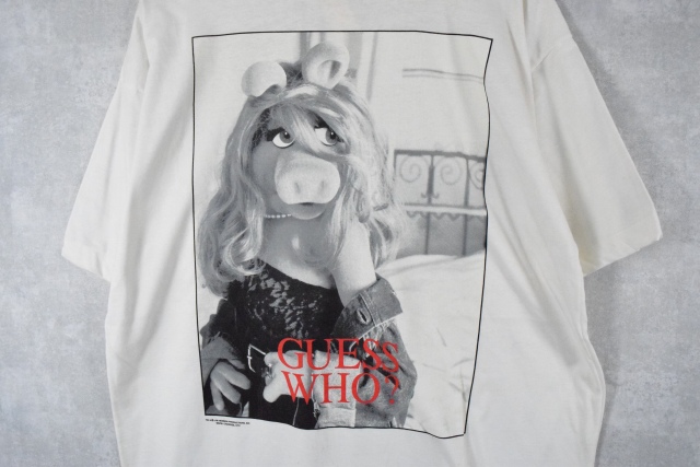 90年代 Chabges マペットショー MISS PIGGY ミスピギー キャラクタープリントTシャツ USA製 メンズL ヴィンテージ /evb002121