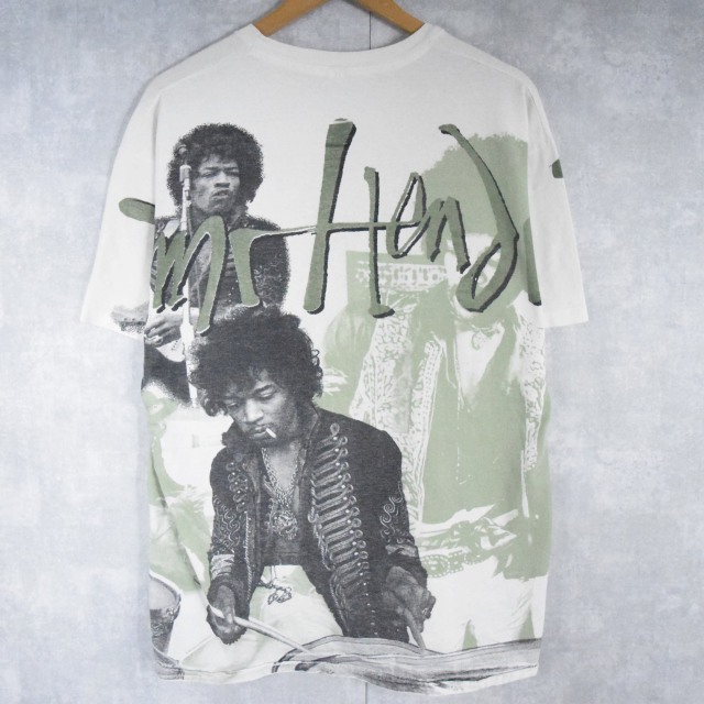 90's Jimi Hendrix USA製 大判プリント ミュージシャンTシャツ XL