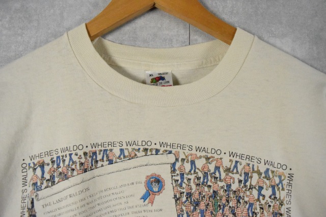90's WHERE'S WALDO? USA製 絵本プリントTシャツ XL
