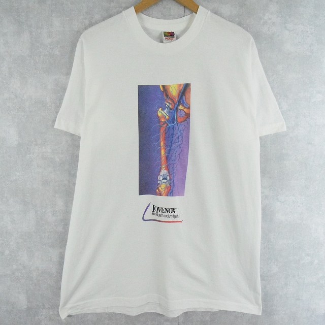 90's LOVENOX USA製 人体イラストTシャツ XL