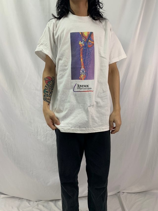 90's LOVENOX USA製 人体イラストTシャツ XL