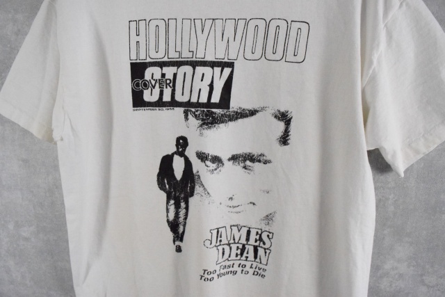 90年代 90s ジェームスディーン アメリカ製 俳優 白 ホワイト 半袖 
