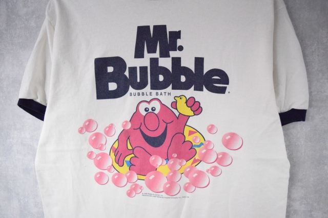 's USA製 "Mr. Bubble" 企業キャラクタープリント リンガーT