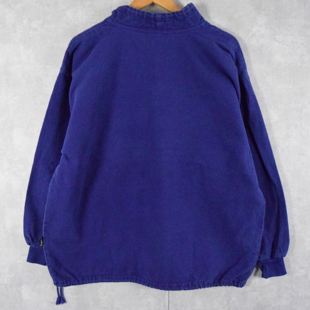 90's EZZE WEAR CANADA製 ハーフジップ コットンプルオーバー L 