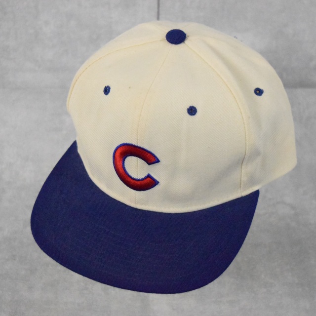 's NEWERA MLB Chicago Cubs ロゴ刺繍 スナップバック ベースボールキャップ DEADSTOCK
