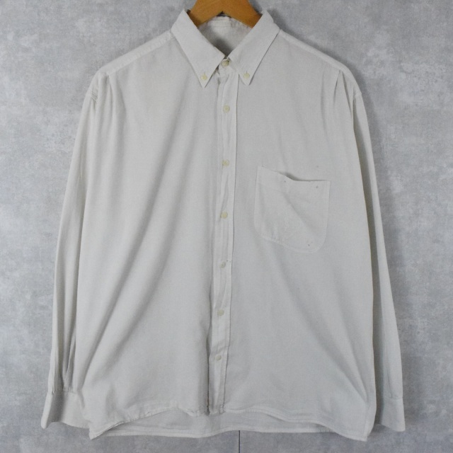 90's Yves Saint-Laurent ロゴ刺繍 ボタンダウンコットンシャツ