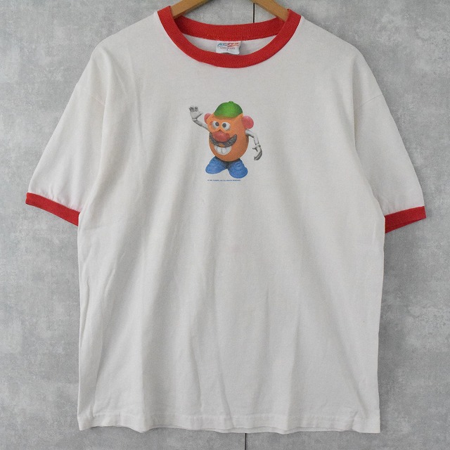 90's TOYSTORY Mr. Potato Head USA製 キャラクターリンガーTシャツ L