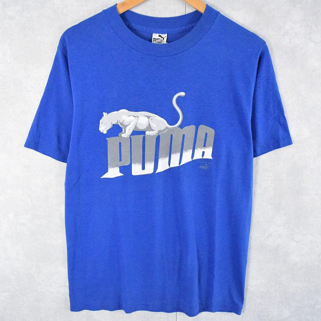 80's PUMA USA製 ロゴプリントTシャツ L [105087]