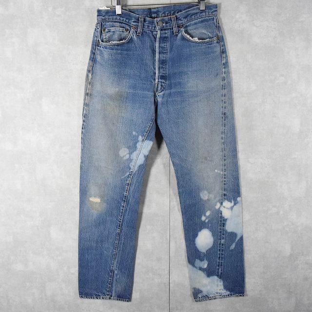 70's Levi's 501 66前期 ブリーチ デニムパンツ W32