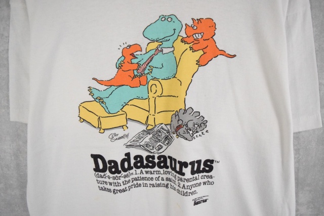 80's Dadasaurus USA製 恐竜プリントTシャツ XL
