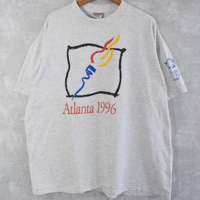 90年代 ヘインズ Hanes ATLANTA OLYMPIC アトランタオリンピック 1996 スポーツプリントTシャツ USA製 メンズL ヴィンテージ /eaa320597