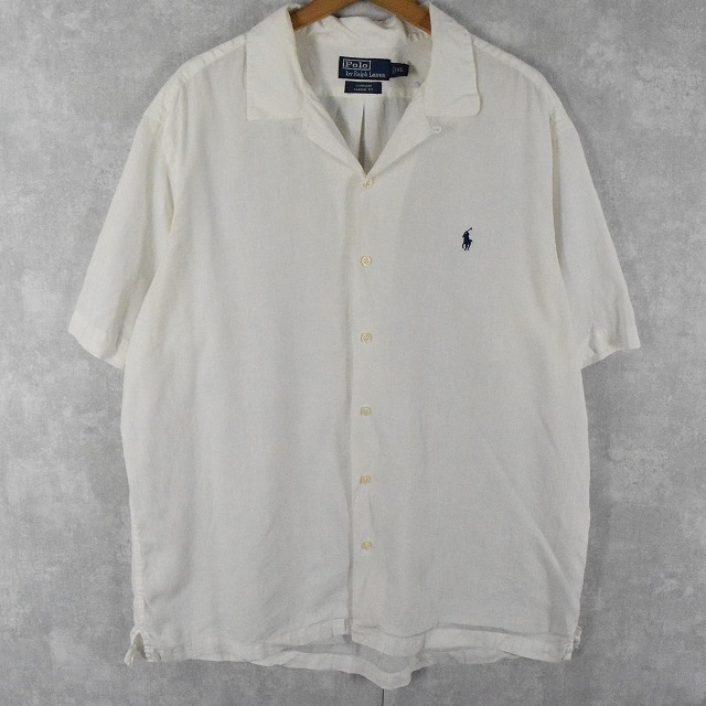 POLO Ralph Lauren CURHAM リネン×コットン オープンカラーシャツ XL