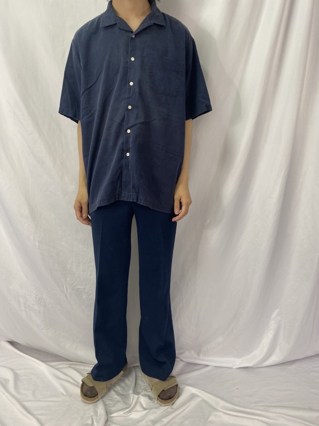 90年代 90s ポロラルフローレン キャルドウェル ネイビー 紺 開襟 半袖
