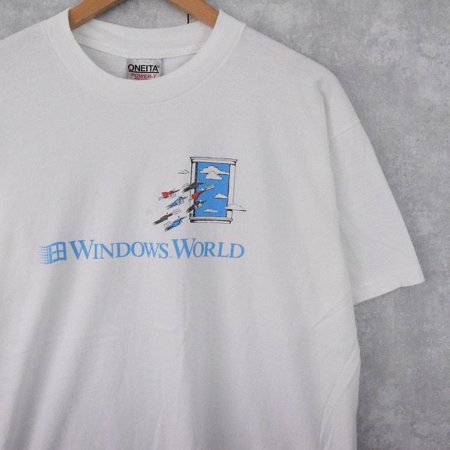 90's WINDOWS WORLD USA製 コンピューター企業Tシャツ L