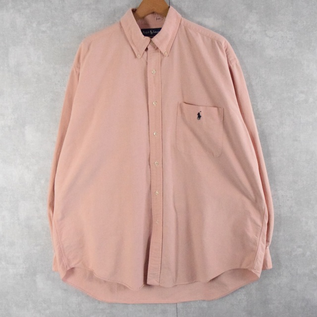 ポロラルフローレン ビッグシャツ ピンク 長袖 オーバーサイズ